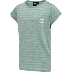 hummel hmlSUTKIN T-Shirt M&auml;dchen 7135 - mineral blue 116