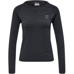 hummel hmlONGRID Seamless langarm Funktionsshirt Damen 2715 - jet black/forged iron XXL