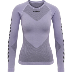hummel First Seamless langarm Funktionsshirt Damen 3106 - lavender melange M/L