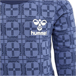 hummel hmlCHECK langarm Baby-Body 7049 - blue horizon 56