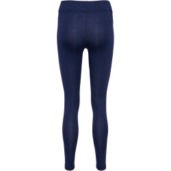 hummel hmlQ4 High-Waist lange Tights Damen 7026 - marine XXL