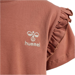 hummel hmlJUMPY kurzarm Kleid M&auml;dchen 6113 - copper brown 104