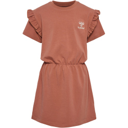 hummel hmlJUMPY kurzarm Kleid M&auml;dchen 6113 - copper brown 128