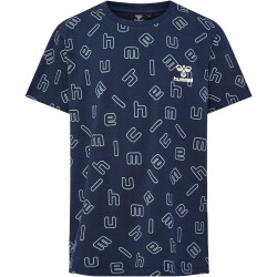 hummel hmlFLOW AOP T-Shirt Jungen 1009 - black iris 104
