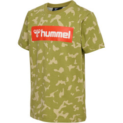 hummel hmlRUSH AOP T-Shirt Jungen 6156 - green olive 104