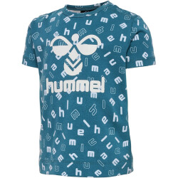 hummel hmlDREAM AOP Baby-T-Shirt 7058 - blue coral 104