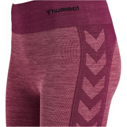 hummel hmlCLEA Seamless Mid-Waist Leggings Damen 3491 - grape wine/crushed berry mel L