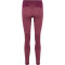 hummel hmlCLEA Seamless Mid-Waist Leggings Damen 3491 - grape wine/crushed berry mel L