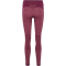 hummel hmlCLEA Seamless Mid-Waist Leggings Damen 3491 - grape wine/crushed berry mel S