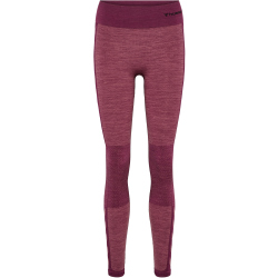 hummel hmlCLEA Seamless Mid-Waist Leggings Damen 3491 - grape wine/crushed berry mel XL