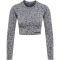 hummel hmlMT PI Seamless Cropped Funktionsshirt Damen 2858 - sharkskin S