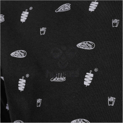 hummel LP10 Lukas Podolski Freizeitshirt mit Motiv D&ouml;ner 2114 - black/white XXL