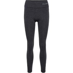 hummel hmlCI Seamless Mid Waist Scrunch Tights Damen 2508 - black melange XS
