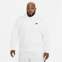 NIKE Sportswear Club Fleece Kapuzenjacke 100 - white/white/black XXL