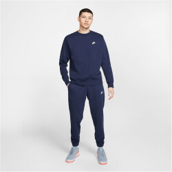NIKE Sportswear Club Fleece Crew Sweatshirt Herren 410 - midnight navy/white XS