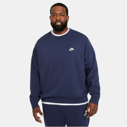 NIKE Sportswear Club Fleece Crew Sweatshirt Herren 410 - midnight navy/white XS