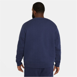 NIKE Sportswear Club Fleece Crew Sweatshirt Herren 410 - midnight navy/white XS