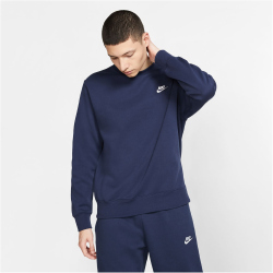 NIKE Sportswear Club Fleece Crew Sweatshirt Herren 410 - midnight navy/white XXL