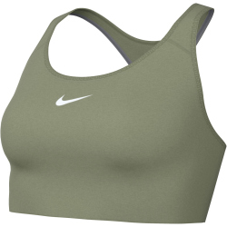 NIKE Dri-FIT Swoosh Sport-BH Damen 386 - oil green/white M