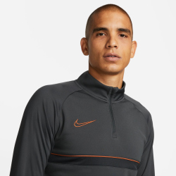 NIKE Dri-FIT Academy Fu&szlig;ball Zip-Sweatshirt Herren 070 - dk smoke grey/dk smoke grey/dark russet S