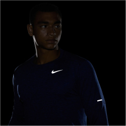 NIKE Dri-FIT Element Running Crew Sweatshirt Herren 451 - obsidian/game royal/reflective silv S