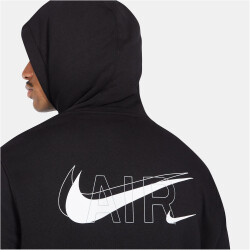 NIKE Sportswear Fleece Hoodie Herren 010 - black/reflective silv XL