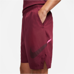 NIKE Dri-FIT 9" Woven Graphic Fitness Shorts Herren 638 - dark beetroot/black/black S