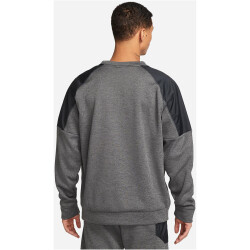 NIKE Therma-FIT Fitness Fleece Sweatshirt Herren 071 - charcoal heathr/black/black S