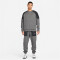 NIKE Therma-FIT Fitness Fleece Sweatshirt Herren 071 - charcoal heathr/black/black S