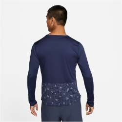 NIKE Dri-FIT Miler Run Division Flash langarm Laufshirt Herren 410 - midnight navy/reflective silv S
