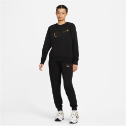 NIKE Sportswear Club Logo Fleece Rundhalsausschnitt Sweatshirt Damen 010 - black XS