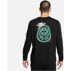 NIKE Dri-FIT D.Y.E. Fleece Fitness Sweatshirt Herren 010 - black/summit white M