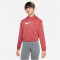 NIKE Therma-FIT Hoodie Mädchen 691 - canyon rust/white S (128-137 cm)