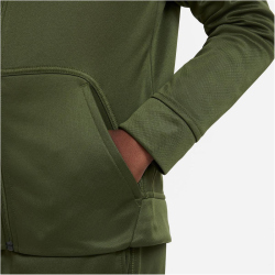 NIKE Therma-FIT Training Kapuzenjacke Jungen 326 - rough green/black/total orange M (137-147 cm)