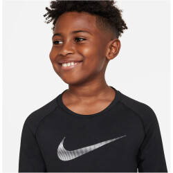 NIKE Pro Warm Langarmshirt Kinder 010 - black/white XS...