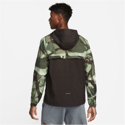 NIKE Repel Windrunner Camouflage Laufjacke Herren 386 - oil green/velvet brown/reflective silv L