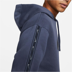 NIKE Sportswear Repeat Fleece Hoodie Herren 437 - thunder blue/mtlc cool grey XL