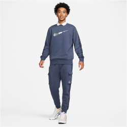 NIKE Sportswear Repeat Fleece Cargohose Herren 437 - thunder blue/mtlc cool grey XS