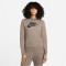 NIKE Sportswear Essential Hoodie Damen 040 - olive grey/black S