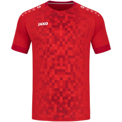 JAKO Pixel kurzarm Trikot Herren 110 - sportrot L