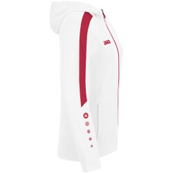 JAKO Power Kapuzenjacke Damen 004 - weiß/rot 34