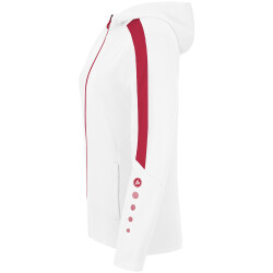 JAKO Power Kapuzenjacke Damen 004 - weiß/rot 34