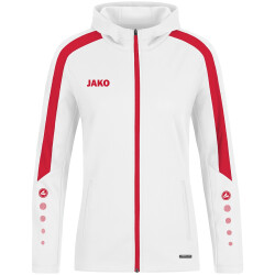 JAKO Power Kapuzenjacke Herren 004 - weiß/rot XL