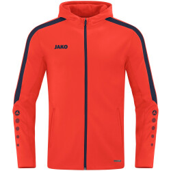 JAKO Power Kapuzenjacke Damen 375 - flame/marine 40