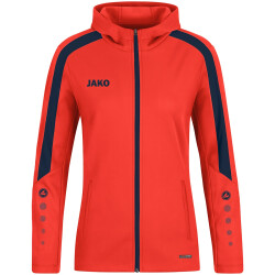 JAKO Power Kapuzenjacke Damen 375 - flame/marine 40
