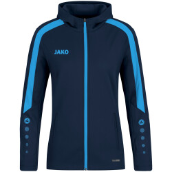 JAKO Power Kapuzenjacke Damen 910 - marine/skyblue 34