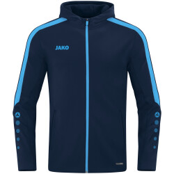 JAKO Power Kapuzenjacke Herren 910 - marine/skyblue XL