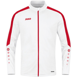 JAKO Power Polyesterjacke Herren 004 - weiß/rot M