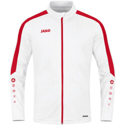 JAKO Power Polyesterjacke Herren 004 - weiß/rot L