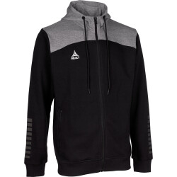 Select Oxford Kapuzen-Sweatjacke schwarz/grau 128